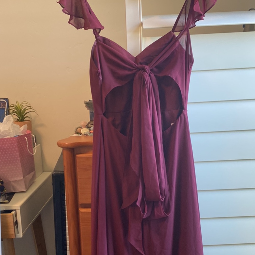 Burgundy Bridesmaid/Wedding Guest Dress - Picture 5 of 8